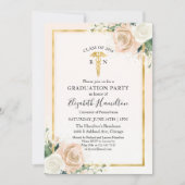 R N医療看護学校卒業パーティーフローラ 招待状 (正面)