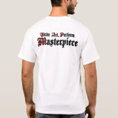 R.S.E [芸術を、行います最高傑作書いて下さい] (白いティーを) Tシャツ (裏面)