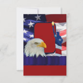 R.S.V.Pを結婚している愛国心が強いアメリカのワシ 出欠カード (裏面)