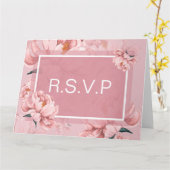 R.S.V.P折りたたみグリーティングカード カード (黄色い花)