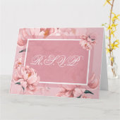 R.S.V.P折りたたみグリーティングカード カード (黄色い花)