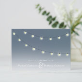 R.S.V.P.を結婚しているライト屋外の夕べの一連 出欠カード (スタンド正面)