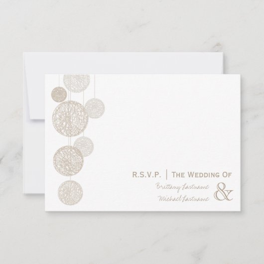 R.S.V.P.を結婚する麻ひもの地球 出欠カード (正面)