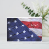 R.S.V.P. カードアメリカの旗 出欠カード (スタンド正面)
