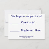 R.S.V.P. カードアメリカの旗 出欠カード (裏面)