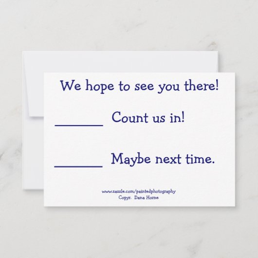 R.S.V.P. カードアメリカの旗 出欠カード (裏面)