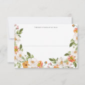 R.S.V.P.カードフローラ植物学結婚テーマ 出欠カード (裏面)