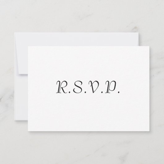 R.S.V.P 出欠カード (裏面)