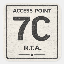 R.T.A. アクセスポイント7C インフラステッカー スクエアシール