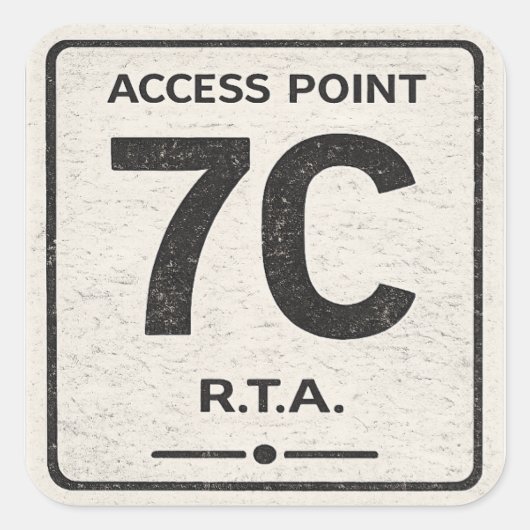 R.T.A. アクセスポイント7C インフラステッカー スクエアシール (正面)