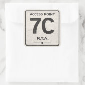 R.T.A. アクセスポイント7C インフラステッカー スクエアシール (バッグ)