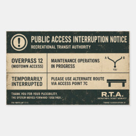 R.T.A. オーバーパス12 公共アクセス 長方形シール