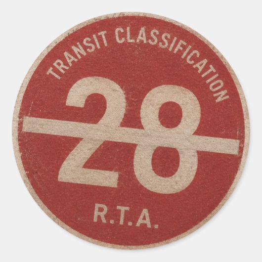 R.T.A.クラス28 立ち入り禁止区域 ラウンドシール (正面)