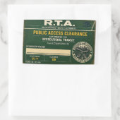 R.T.A. 公開アクセス許可ステッカー 長方形シール (バッグ)