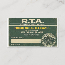 R.T.A. 公開アクセス許可証 名刺