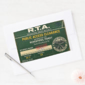 R.T.A. 再発行 公共アクセス許可ステッカー 長方形シール (封筒)