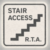 R.T.A. 階段アクセスインフラデカール マット仕上げ  シール (正面)