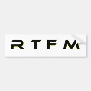 R T F M バンパーステッカー