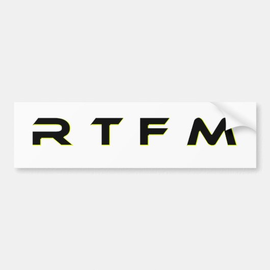 R T F M バンパーステッカー (正面)