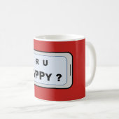 R U APPyか？マグ コーヒーマグカップ (正面右)