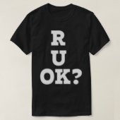 R u ok日、R U ok、R U K Tシャツ (デザイン正面)