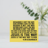 R.W.シャンバッハ引用文、イエスだけが唯一の道である ポストカード (スタンド正面)