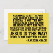 R.W.シャンバッハ引用文、イエスだけが唯一の道である ポストカード (正面/裏面)