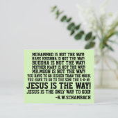 R.W.シャンバッハ引用文、マザー・メアリーは道に迷っている! ポストカード (スタンド正面)