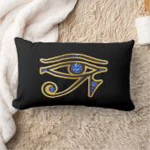 Raのサファイアアイ金ゴールドネックピロー ランバークッション (ブランケット)