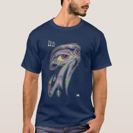 RAの落書きの11:11 HORUS OM ANKHのオウムの霊気の目 Tシャツ