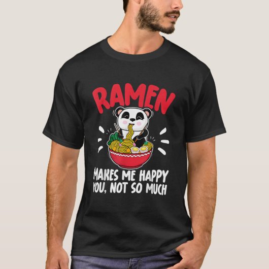 Raはあなたをそれほど幸せにしない 可愛いパンダ tシャツ (正面)
