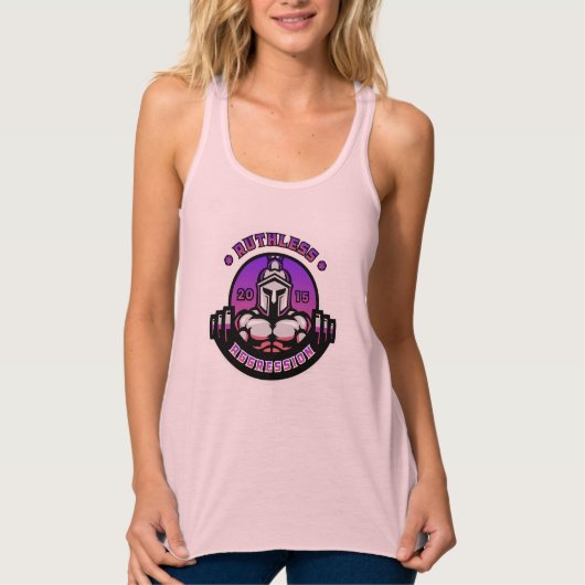 RAフィットネス女性用S.H.D.フローイタンク タンクトップ (正面)