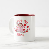 RA愛memaI愛私のMemaの縫いぐるみ人形及びハート ツートーンマグカップ (正面左)