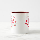 RA愛memaI愛私のMemaの縫いぐるみ人形及びハート ツートーンマグカップ (中央)