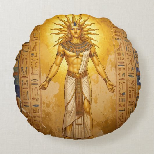 Ra – Ägyptischer Sonnengott´2 ラウンドクッション (正面)