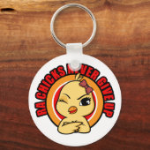RA Chicks Never 与え Up  Yellow Chickie Keychain キーホルダー (正面)