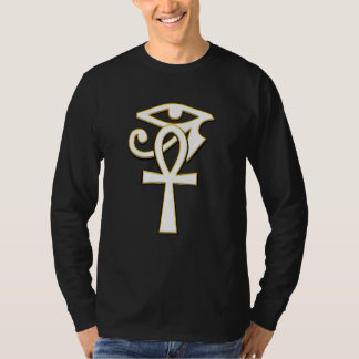 Ra Horus象形文字の目でアンクのエジプトのSym Tシャツ