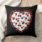 RABさくらんぼレオパードプリントハートロカビリー クッション (ブランケット)