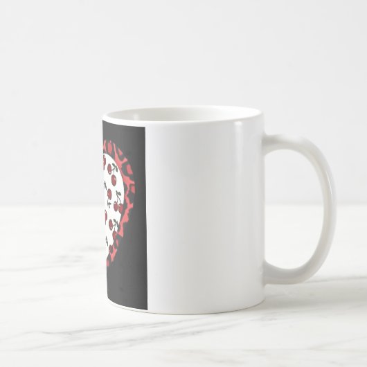 RABさくらんぼレオパードプリントハートロカビリー コーヒーマグカップ (右)