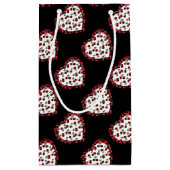 RABさくらんぼレオパードプリントハートロカビリー スモールペーパーバッグ (裏面)