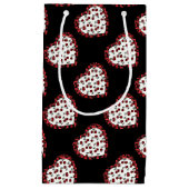 RABさくらんぼレオパードプリントハートロカビリー スモールペーパーバッグ (正面)