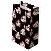 RABさくらんぼレオパードプリントハートロカビリー スモールペーパーバッグ (裏面アングル)