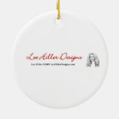 RABさくらんぼレオパードプリントハートロカビリー セラミックオーナメント (裏面)