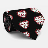 RABさくらんぼレオパードプリントハートロカビリー ネクタイ (ロール)