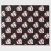 RABさくらんぼレオパードプリントハートロカビリー ラッピングペーパー (フラット)