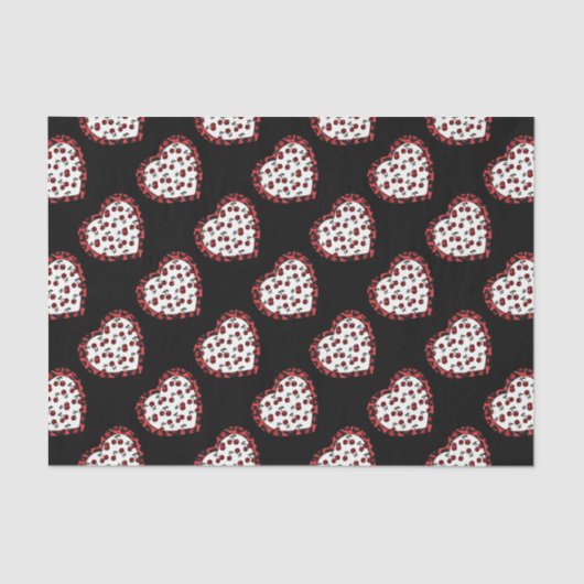 RABさくらんぼレオパードプリントハートロカビリー 薄葉紙 (正面)