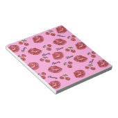 RABロカビリーさくらんぼキスオンピンク ノートパッド (アングル)