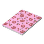 RABロカビリーさくらんぼキスオンピンク ノートパッド (回転)