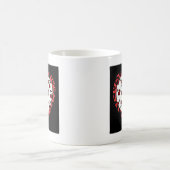 RABロカビリーさくらんぼレオパード印刷ハート コーヒーマグカップ (中央)