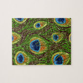 RABロカビリーカラフルピーコックフェザープリント ジグソーパズル (横)